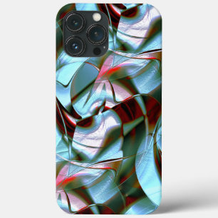 Silberminze in abstrakten Formen und graue Textur Case-Mate iPhone Hülle