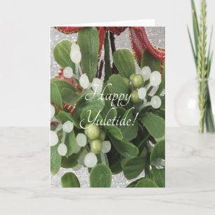 Silbermistletoe Glitzer Feiertagskarte