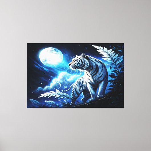 Silbermond Leinwanddruck (Vorderseite)