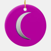 Silbermond - magentaler Hintergrund Keramikornament (Hinten)