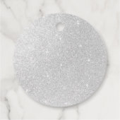 Silbermond und Sterne oh Babydusche aus Glitzer Geschenkanhänger (Rückseite)