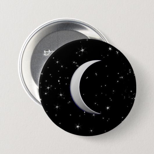 Silbermonde - Sternenhintergrund Button (Vorne & Hinten)