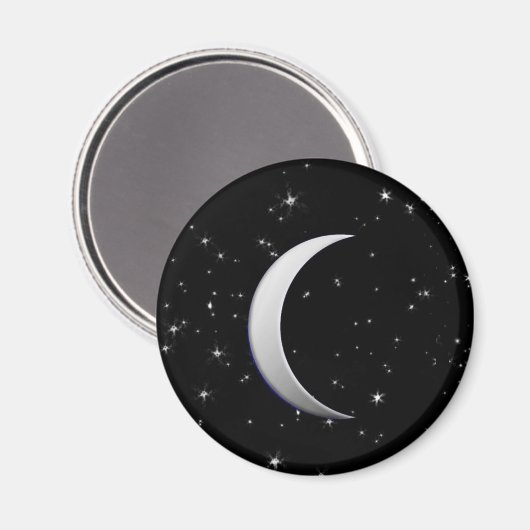 Silbermonde - Sternenhintergrund Magnet (Vorderseite/Rückseite)