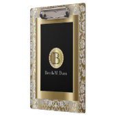 Silbermonografie und Goldflorale Klemmbrett (Links)