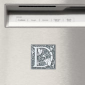 Silbermonogramm -G geblüht Magnet (In Situ (Geschirrspüler))