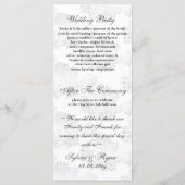 Silbermonogramm-Hochzeitsprogramm Programm (Rückseite)