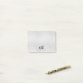 Silbermonogramm Initialen Name Post-it Klebezettel (Auf Schreibtisch)