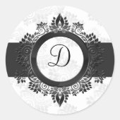 Silbermonogramm-Umschlag Aufkleber (Vorderseite)