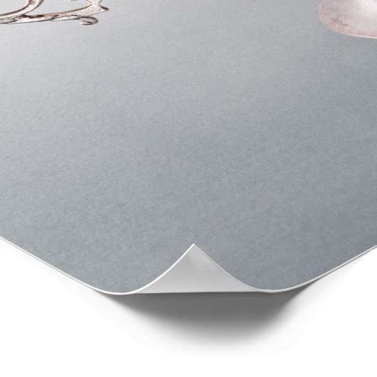 Silbermontierte Perlmuttschale Poster (Ecke)