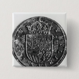 Silbermünze Button