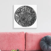 Silbermünze Leinwanddruck (Insitu (Wohnzimmer))