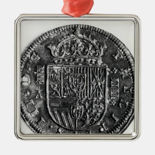 Silbermünze Ornament Aus Metall (Vorne)