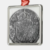 Silbermünze Ornament Aus Metall (Links)