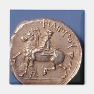 Silbermünze von Philip II von Macedon Magnet