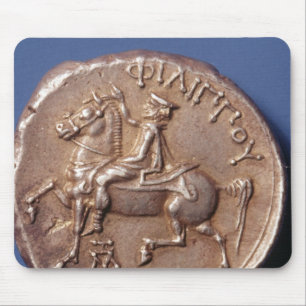 Silbermünze von Philip II von Macedon Mousepad