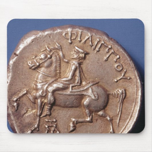 Silbermünze von Philip II von Macedon Mousepad (Vorne)