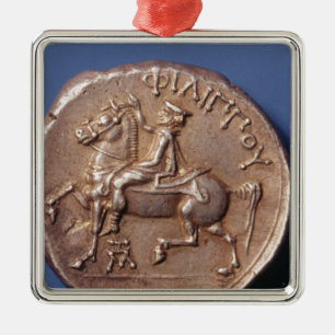 Silbermünze von Philip II von Macedon Ornament Aus Metall