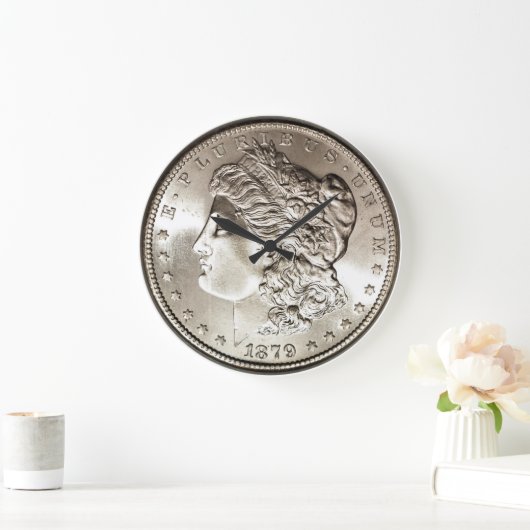Silbermünzuhr Große Wanduhr (Zuhause)