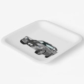 Silbermuskelwagen Pappteller (Gewinkelt)