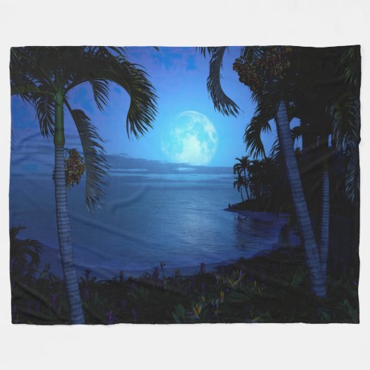 Silbernacht Fleecedecke (Vorderseite (Horizontal))