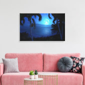 Silbernacht Leinwanddruck (Insitu (Wohnzimmer))