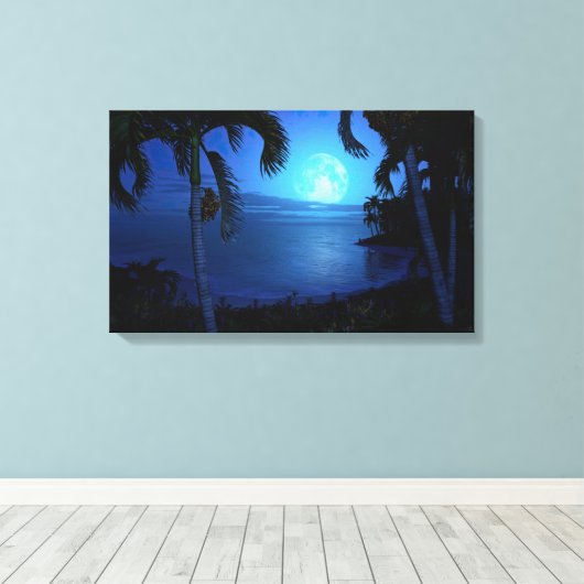 Silbernacht Leinwanddruck (Insitu (Holzboden))