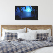 Silbernacht Leinwanddruck (Insitu (Schlafzimmer))