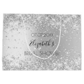 Silbername Brautparty Große Geschenktüte (Rückseite)