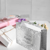 Silbername Brautparty Große Geschenktüte