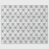 Silbername Geburtstag elegant Geschenkpapier (Flach)