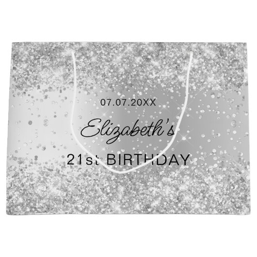 Silbername Große Geschenktüte (Vorderseite)