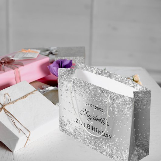 Silbername Große Geschenktüte