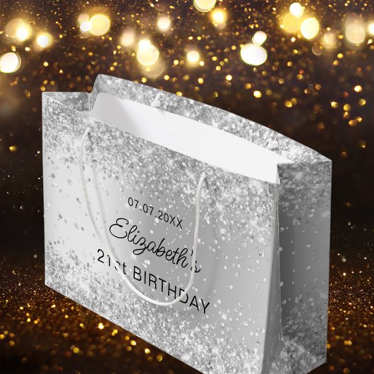 Silbername Große Geschenktüte