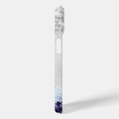 Silbernaveblasblauer Blütenblattmuster, eleganter Case-Mate iPhone Hülle (Rückseite / Rechts)