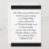 Silberne 25-jährige Jubiläumsfeier Einladung (Rückseite)