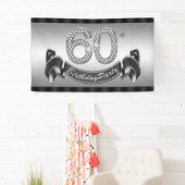 Silberne 60. Geburtstagsfeier Banner (Insitu)