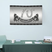 Silberne 70. Geburtstagsfeier Banner (Messeveranstaltung)