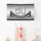 Silberne 80. Geburtstagsfeier Banner (Insitu)