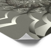 Silberne Abstrakte Kunst Poster (Ecke)