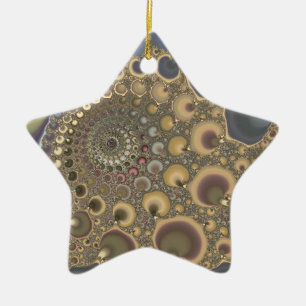Silberne Ader! Fraktal-Kunst Keramik Ornament