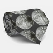 Silberne amerikanische Adler-Krawatte Krawatte (Gerollt)