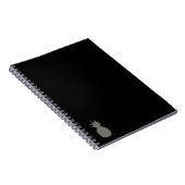 Silberne Ananas-gewundenes Notizbuch Notizblock (Rechte Seite)