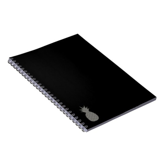 Silberne Ananas-gewundenes Notizbuch Notizblock (Rechte Seite)