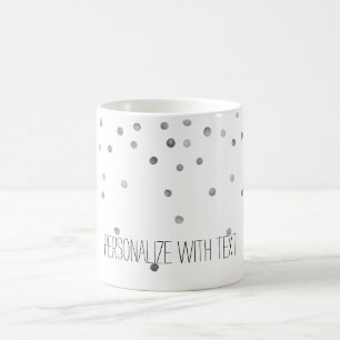 Silberne Aquarellconfetti-Punkte Kaffeetasse