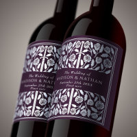 Silberne Aubergine Royal Mittelalter Schwert Hochz