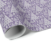 Silberne Bäume auf einem lila Glittery Hintergrund Geschenkpapier (Rolleneckpunkt)