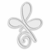 Silberne bedingungslose Liebe Aufkleber (Vorderseite)