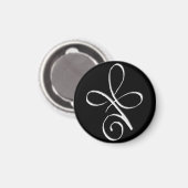 Silberne bedingungslose Liebe Magnet (Vorderseite/Rückseite)
