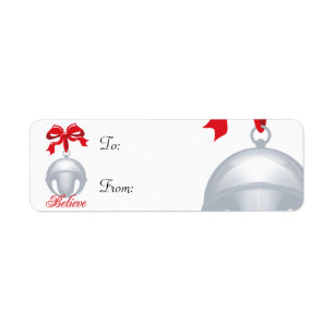 Silberne Bell glauben Geschenk-Umbau-Aufkleber