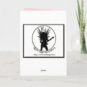 Silberne Bell-Karte Feiertagskarte (Rückseite)